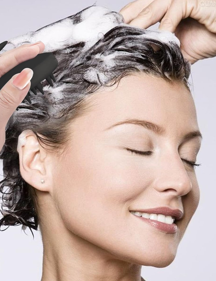 Brosse de lavage des cheveux en silicone,