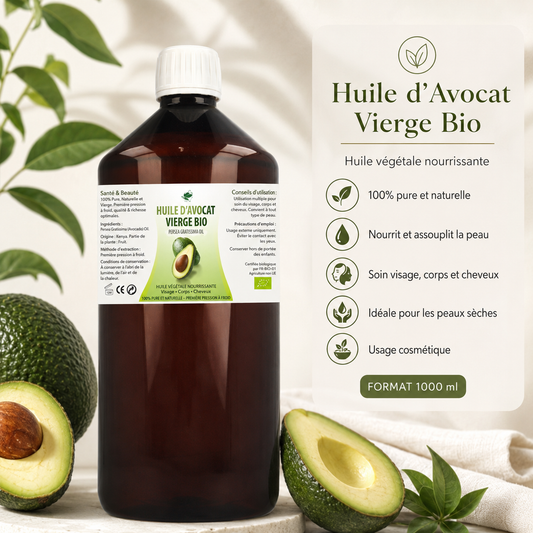 Huile Végétale Vierge d'Avocat Bio 60 ml