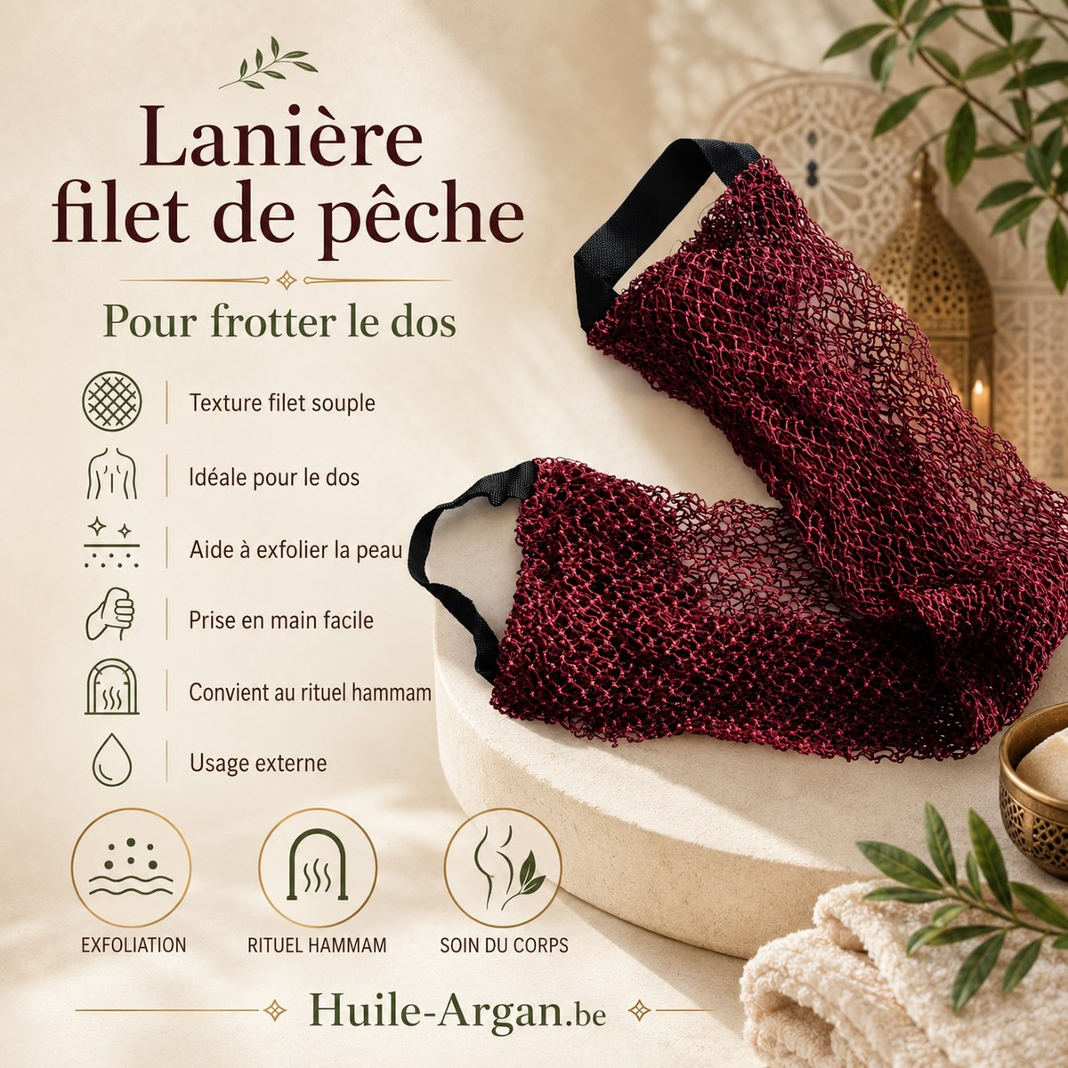 Lanière de Gommage Dorsale