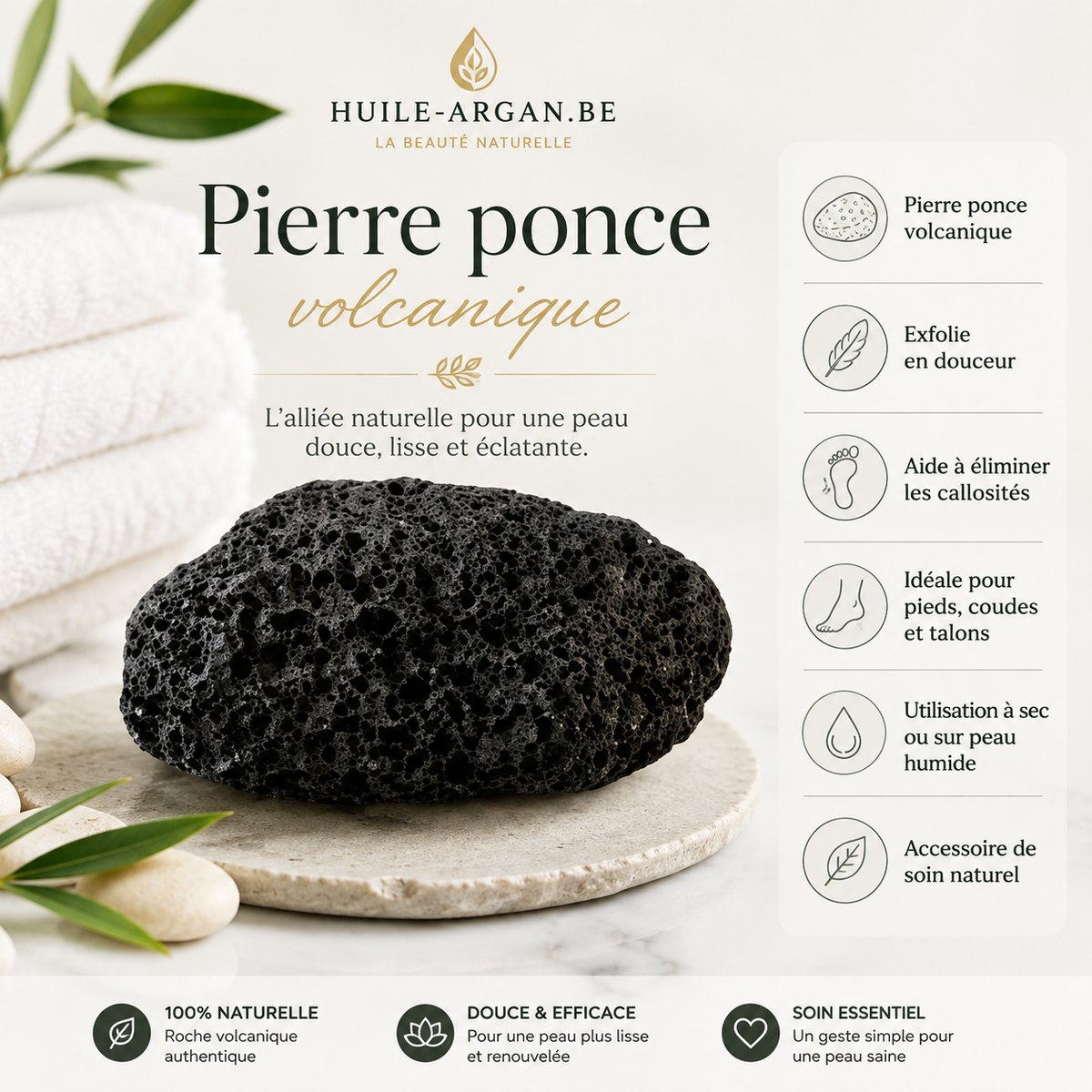 Pierre ponce disque en argile