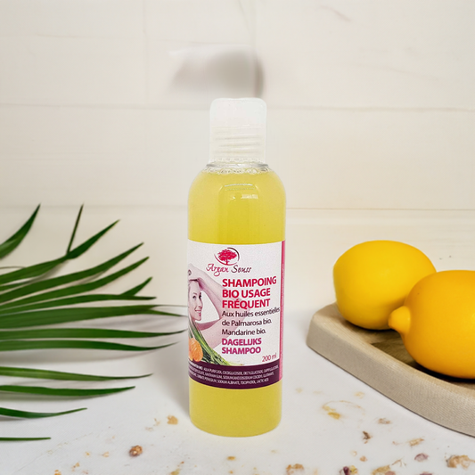 shampoo with organic essential oils for frequent use