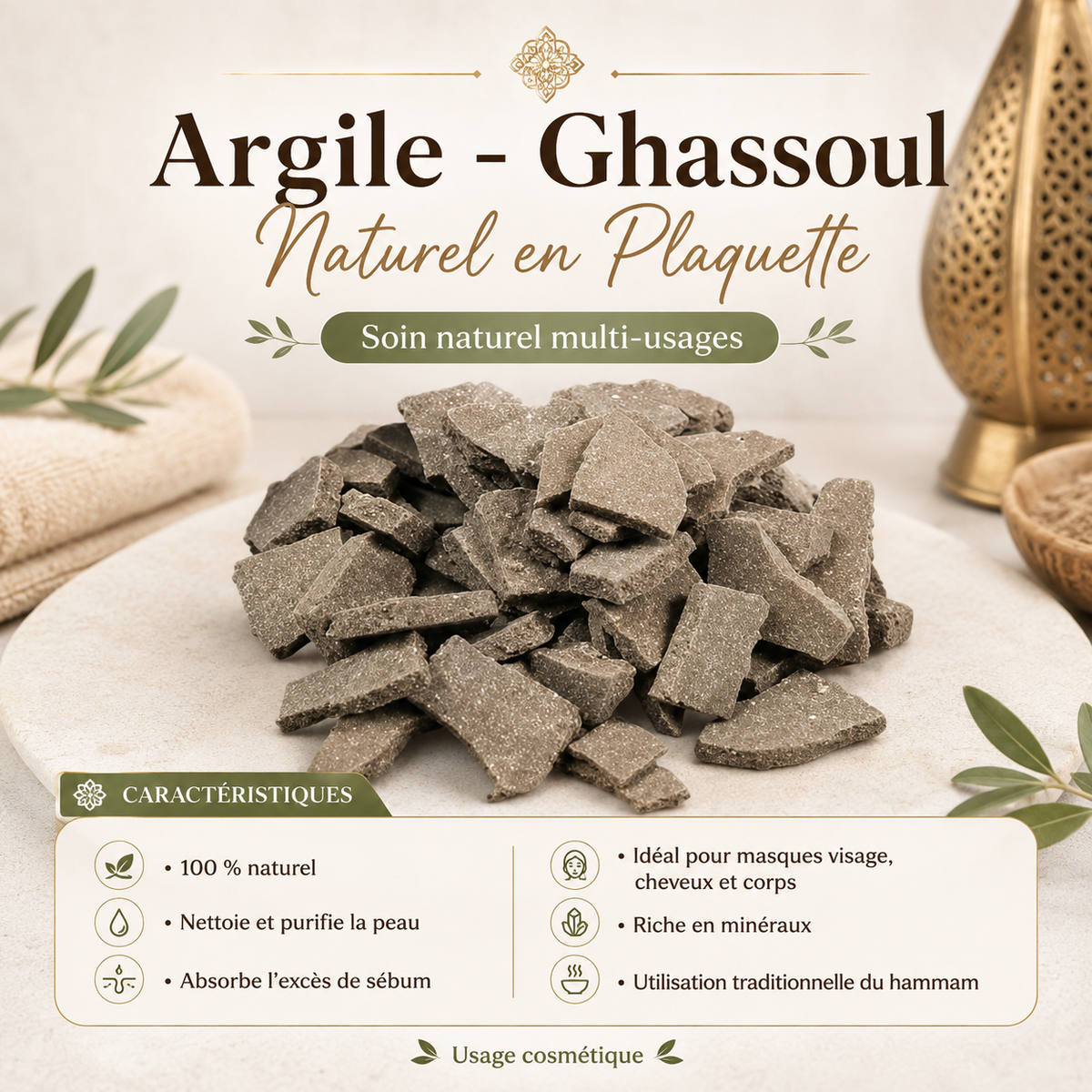 Argiles Naturelles Montmorillonite 500 gr