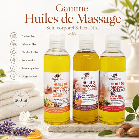 Huile de massage aux Huiles Essentielles Bio