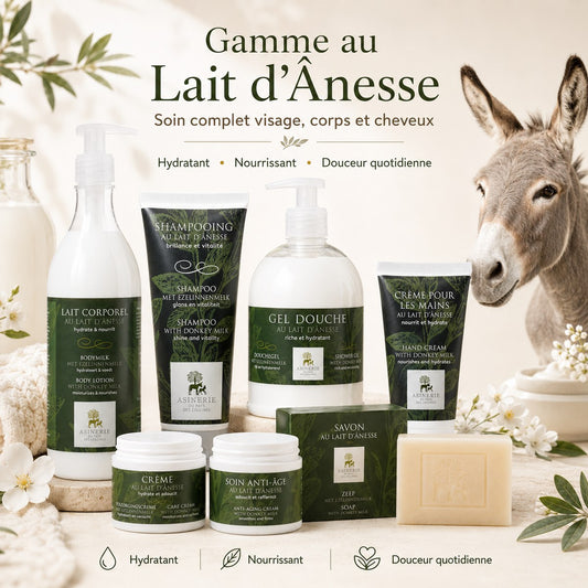 Gamme au Lait d’Ânesse – Douceur et Hydratation Naturelle