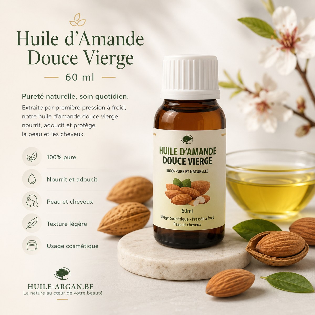 Organic Virgin Sweet Almond Vegetable Oil