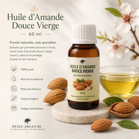 Huile Végétale d'Amande Douce Vierge Bio