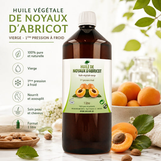 Huile Végétale de Noyaux d’Abricot Vierge Biologique 60 ml