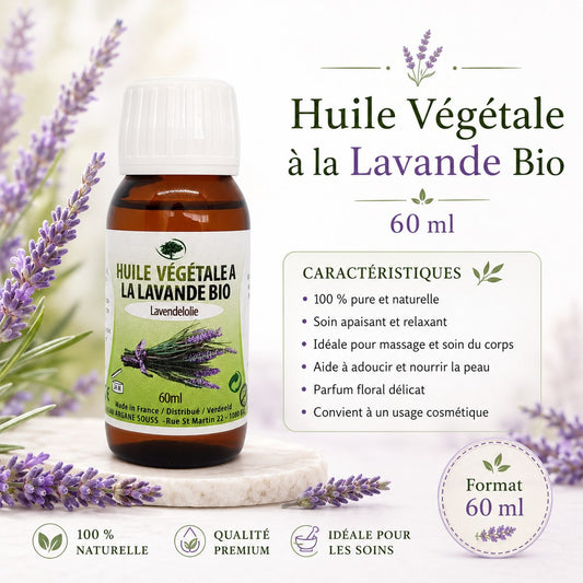 Huile Végétale à l'H.E de Lavande 60 ml