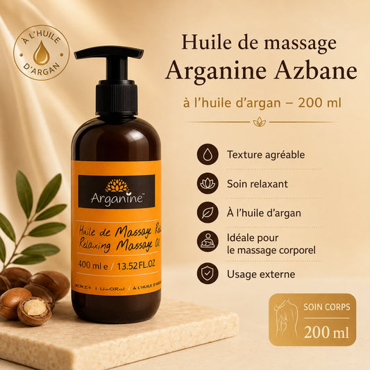 Massage oil with organic essential oils