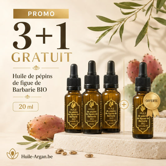 3+1 Huile de Figue de Barbarie Bio 20 ml  Soin Éclat & Anti-Âge