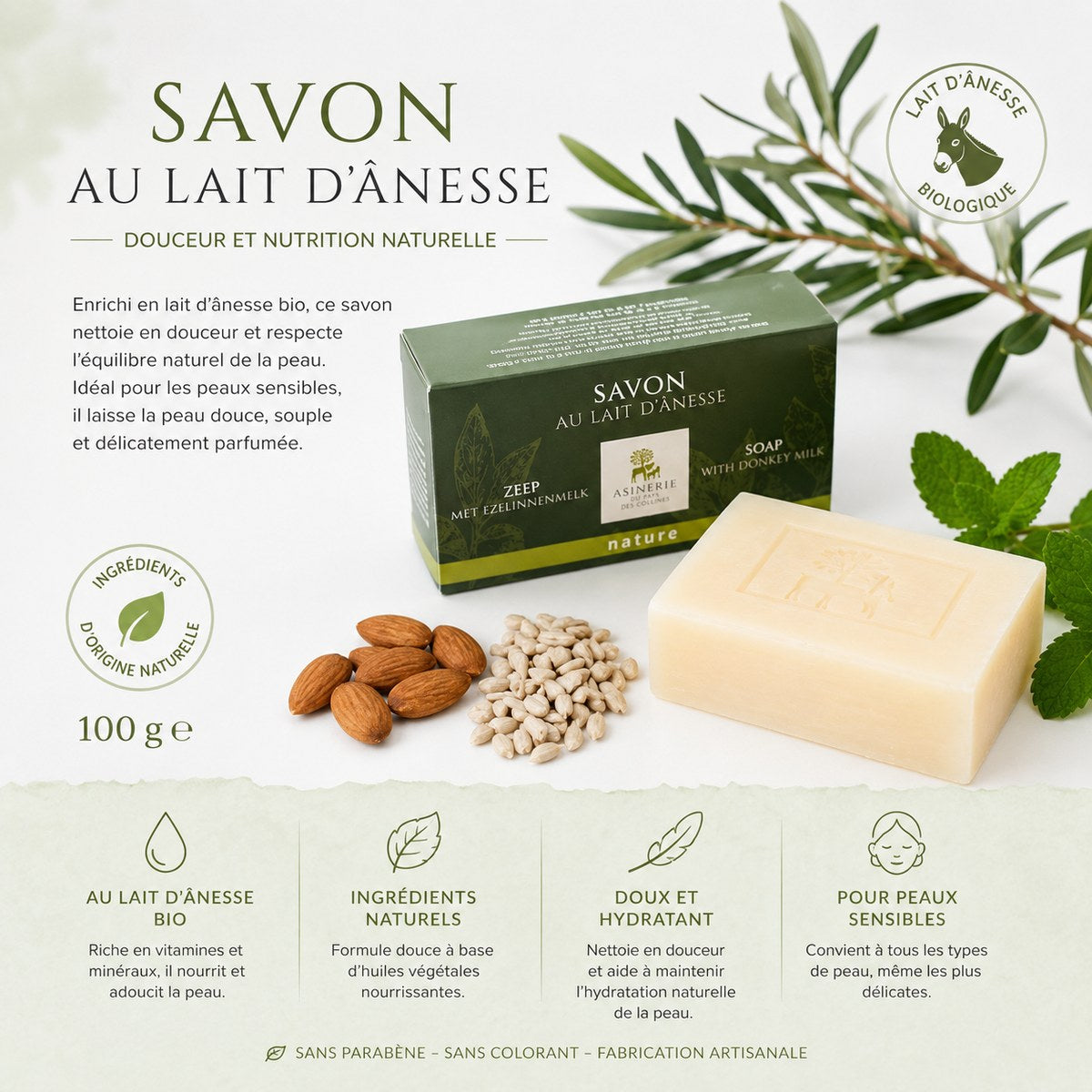 Gamme au Lait d’Ânesse – Douceur et Hydratation Naturelle